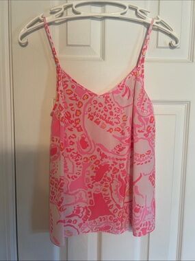 Lilly Pulitzer Pink Multi-Print Spaghetti Strap Cami